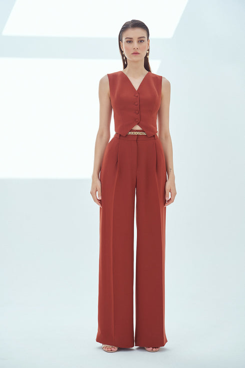BUTTON FRONT VEST - Barrus London